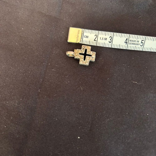Silver embossed cross used