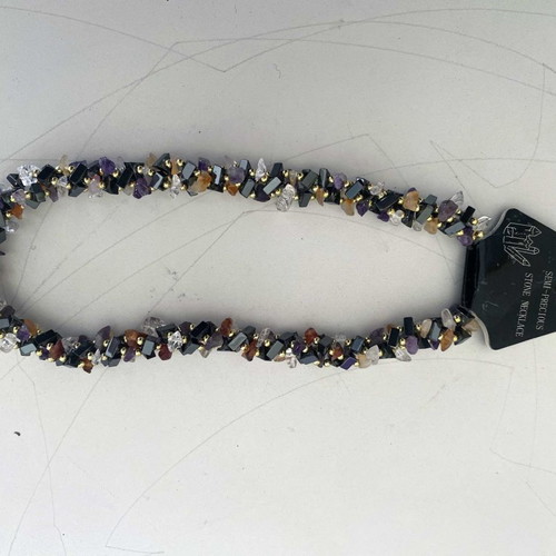 Jewelry set with natural semi-precious stones new