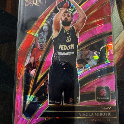2025-26 Select Euroleague Nikola Mirotic Courtside Pink Ice card /25