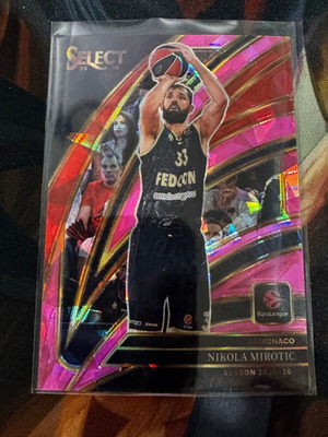 2025-26 Select Euroleague Nikola Mirotic Courtside Pink Ice card /25