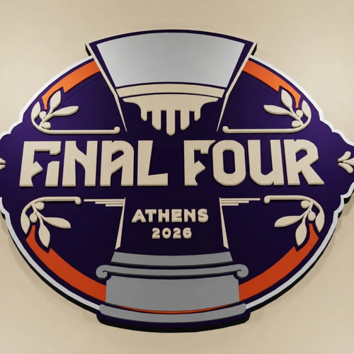 Logo Final Four 2026 3D printed new, PLA+ material