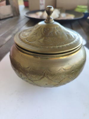 Vintage brass centerpiece used