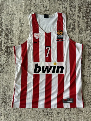 Boutique jersey Vasilis Spanoulis #7 Olympiacos BC 2018-19 season