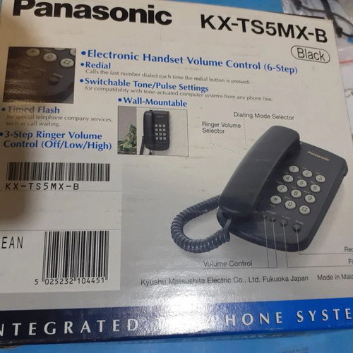 Panasonic KX-TS5MX-B home phone new, black, wired