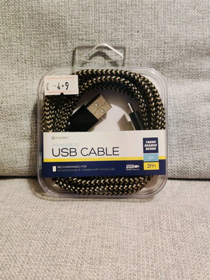 Καλώδιο USB to Micro USB Platinet καινούργιο, μήκος 2 μέτρα, 1A