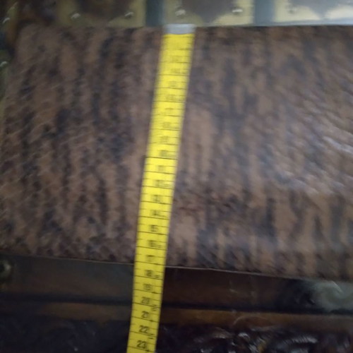 Goya leather envelope bag used, handmade