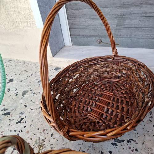 Wicker baskets, set of 4