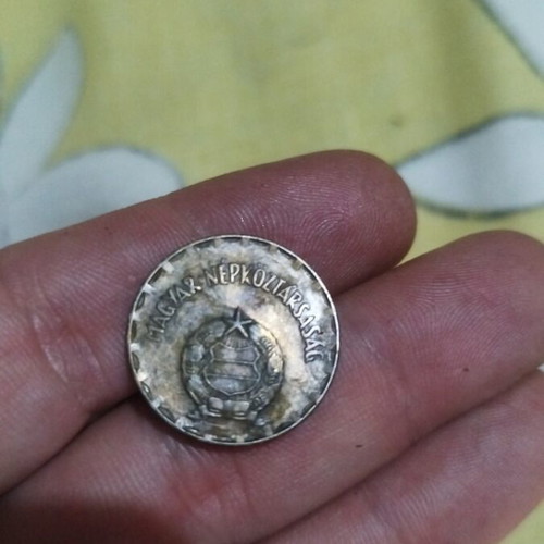 Hungary 2 Fiorin Coin used, collectible cut