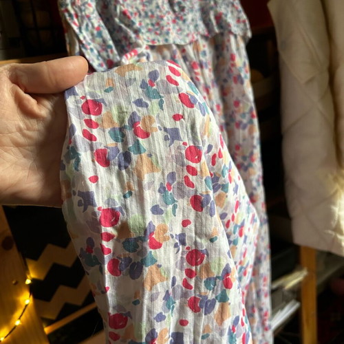 Christian Dior dress used, collectible, floral pattern, size S/M