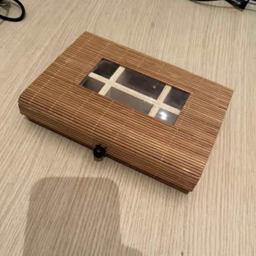 Storage box with compartments like new, wooden