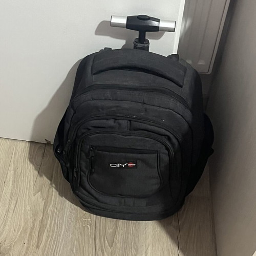 Bag with wheels new, 4 main and 2 side compartments, black