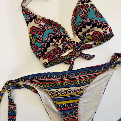 Valery Prestige bikini set like new, multicolor floral print, size M