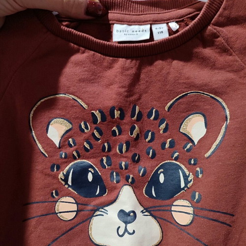 Name It sweatshirt for girls 4-5 years like new, brick red