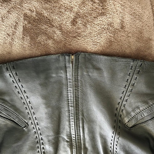 Leather jacket black used, size M