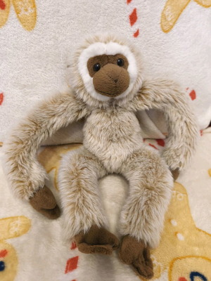 WWF plush monkey like new