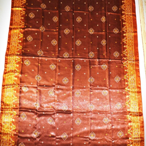 Silk Scarf 100% Original Brown Pareo 1.80x1.10m