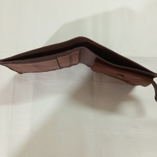 Wallet handmade from genuine cow leather, brown