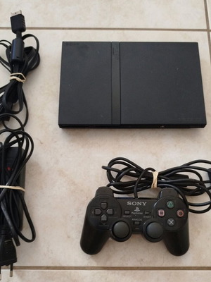 PlayStation 2 Slim μεταχειρισμένο με χειριστήριο και καλώδια