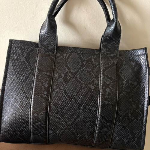 Answear Lab snake print black handbag like new, large with strap