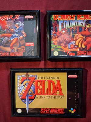 3 Snes корици на видеоигри в рамка