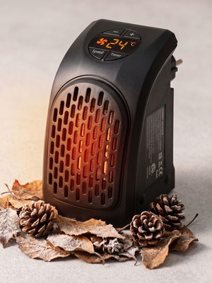 Φορητό αερόθερμο Handy Heater 350W με οθόνη LCD και πρίζα