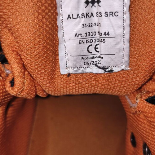 Axon Alaska men's safety boots size 44 like new, brown leather