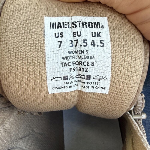 Maelstrom Tac Force 8" women's tactical boot new, beige