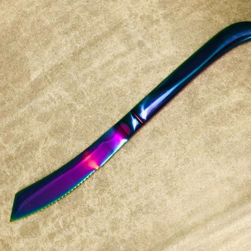 Titanium gradient kitchen knife new