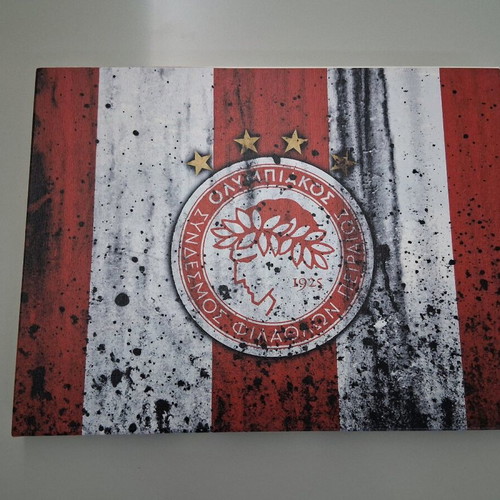Τελαρωμένος Canvas του Ολυμπιακού καινούργιο, μέγεθος A3 (30x42cm)
