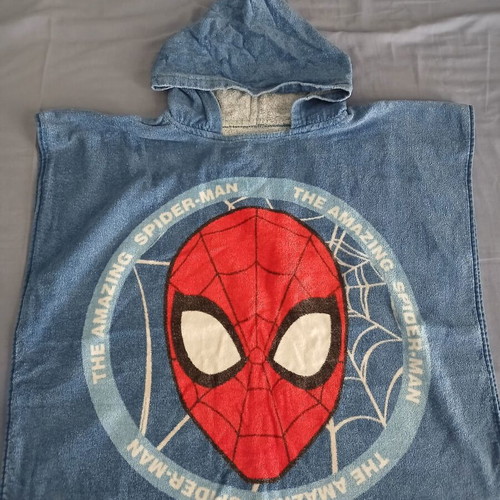 Minecraft swim shorts and Spiderman hooded towel, Zara