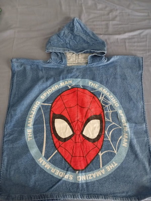 Minecraft swim shorts and Spiderman hooded towel, Zara
