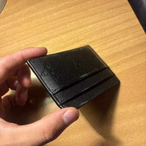 Louis Vuitton Card Holder Monogram Shadow Black like new