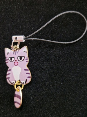 Cute cat with wiggling tail new pendant for phone or bag