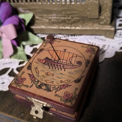 Decorative wooden compass, handmade