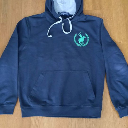 Polo Club hoodie used, size M, blue with grey interior
