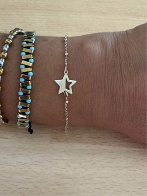Silver 925 star bracelet like new, up to 18 cm