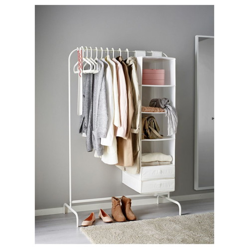 IKEA MULIG white metal clothes rack, set of 2
