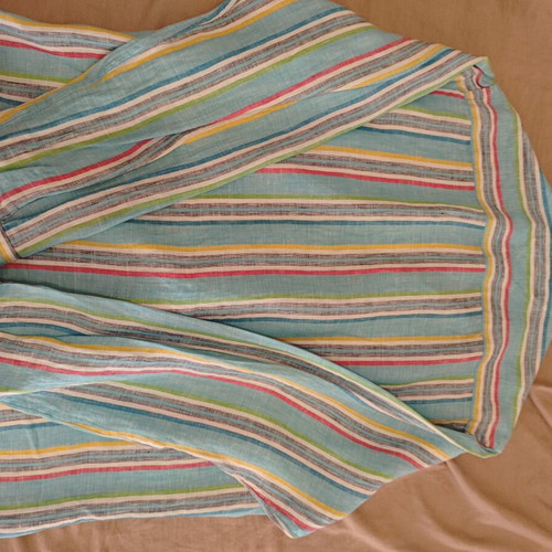 Tommy Hilfiger linen shirt striped medium like new
