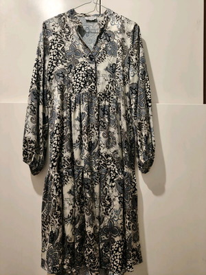 Lui E Lei μακρύ φόρεμα με πολύχρωμο abstract print, μέγεθος M
