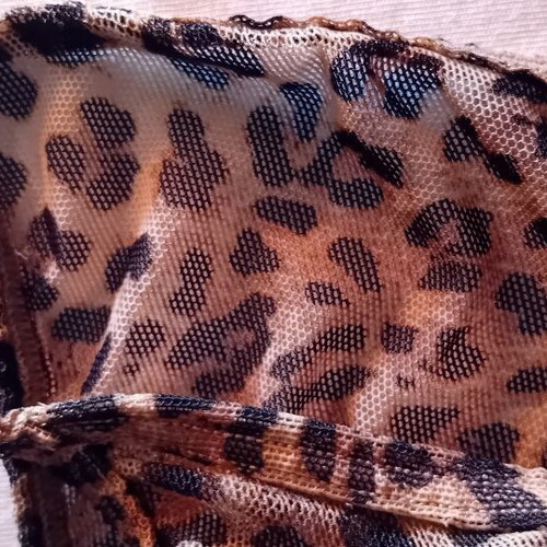Lovely leopard print thong underwear, size M