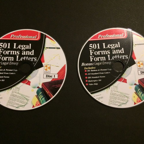 2 CD-ROM Legal Forms and Form Letters used, in plastic cases