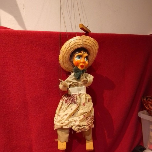 Mexican marionette vintage used, height 40 centimeters