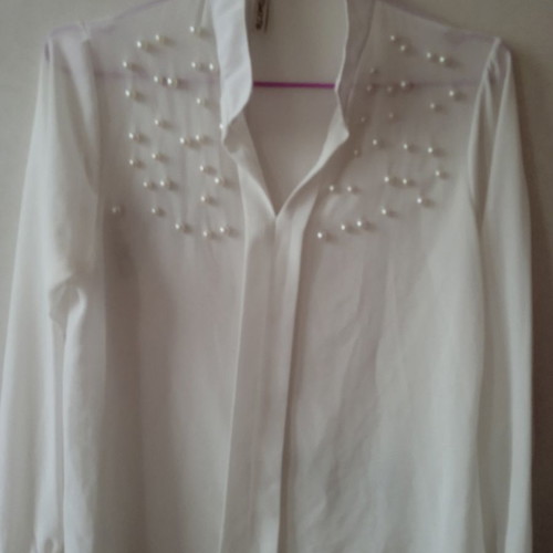 RLINEA blouse used with pearls white