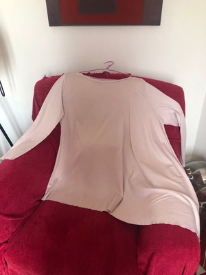COS long-sleeve asymmetrical blouse used, pink-lilac, size M