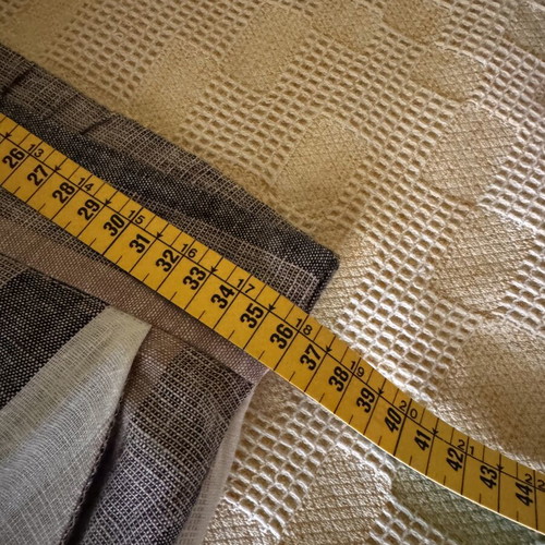 Moutaki wide-leg pants size S used, boho chic linen with stripes and embroidery