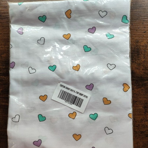 Cradle sheet with colorful hearts Rhythm new 85x110cm without elastic