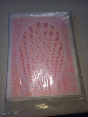 Curtain set with fringes vintage white 2.20×1.50cm like new