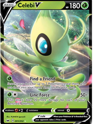 Celebi V κάρτα συλλεκτική pokemon καινούργια
