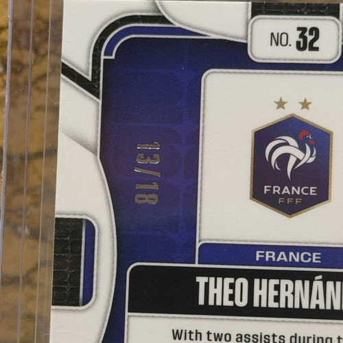 2026 Panini Prizm FIFA World Cup Soccer Theo Hernandez Lotus Flower Prizm /18