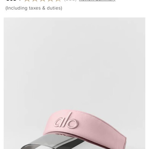 Alo Yoga Airlift Solar Visor pink like new